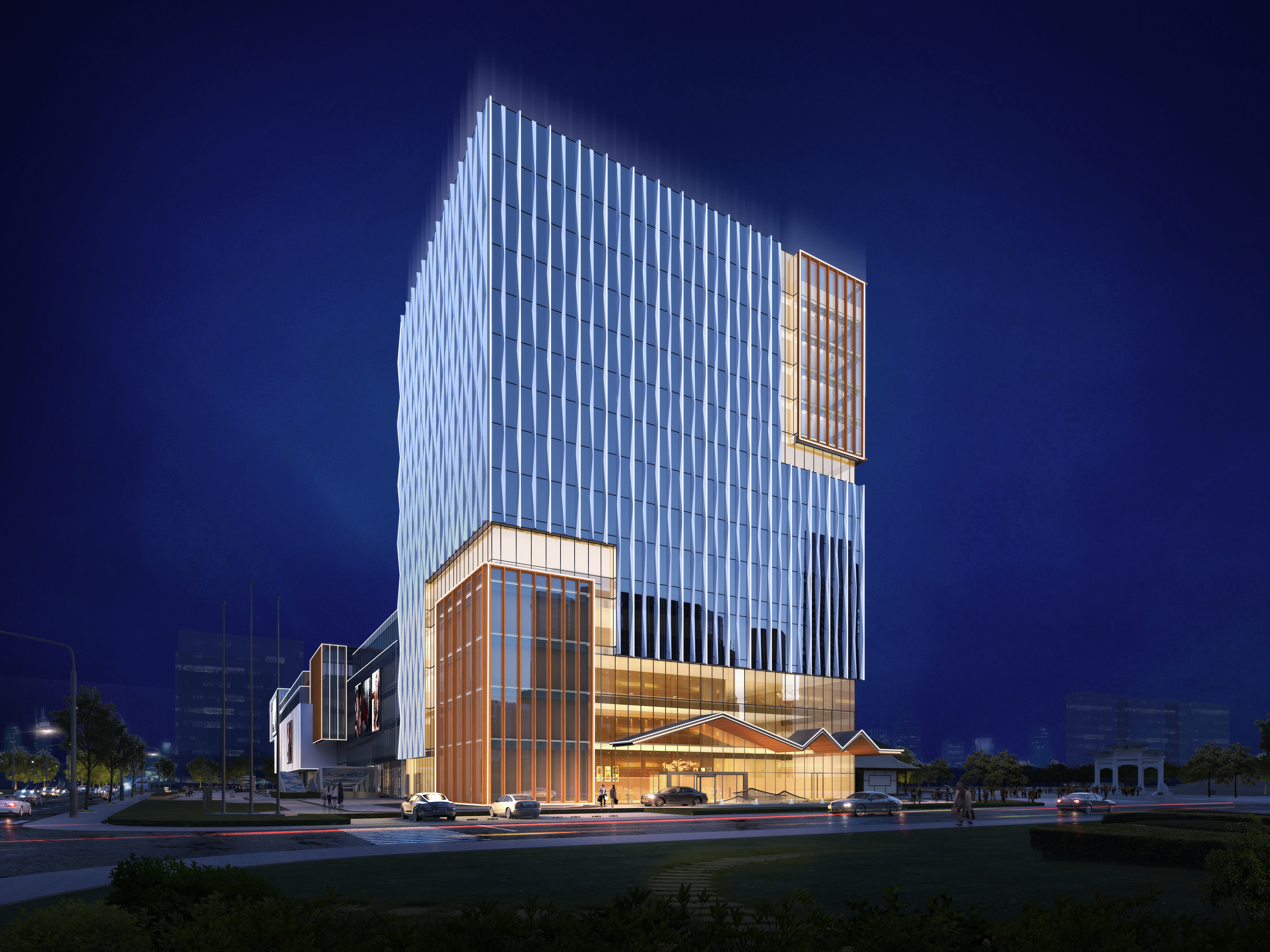 Four Points by Sheraton Liyang exterior at night